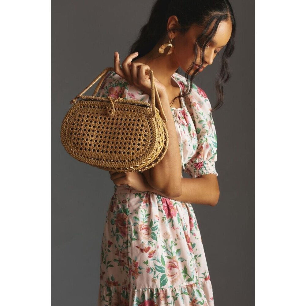 NWT by Anthropologie Somerset Maxi in Rose Floral Puff-Sleeve Edition Dress L - Picture 2 of 7